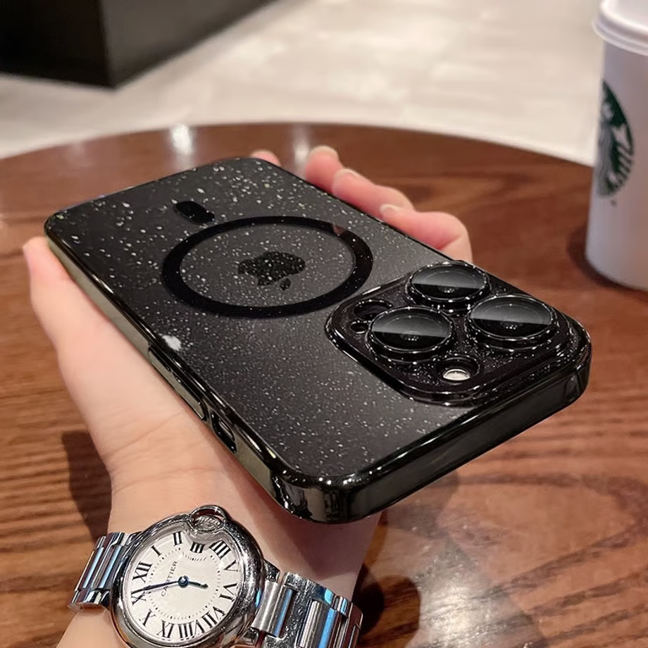 キラキラ iphone17pro/17promax クリアケース magsafe対応ケース カメラ保護 GUESTCASE