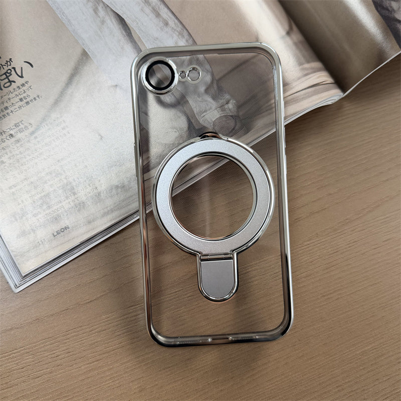フラット設計スタンドiPhoneクリアケース カメラ保護 iPhoneハードソフトケース かわいい GETCASE