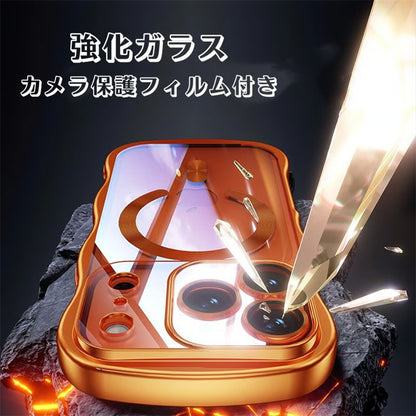 iphone ケース うねうね 透明 iphone17pro マグセーフ 対応 ケース 衝撃に強い