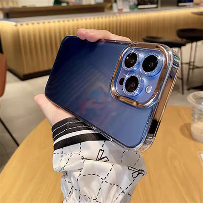 半透明 iphone17/16ケース グラデーション iphone ケース キラキラ メッキ