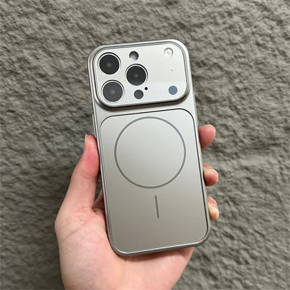 高品質 iphone17/17pro オレンジ に 合う ケース マット・ガラス iphone ケース カメラ 保護 guestcase ナチュラルチタニウム iPhone17