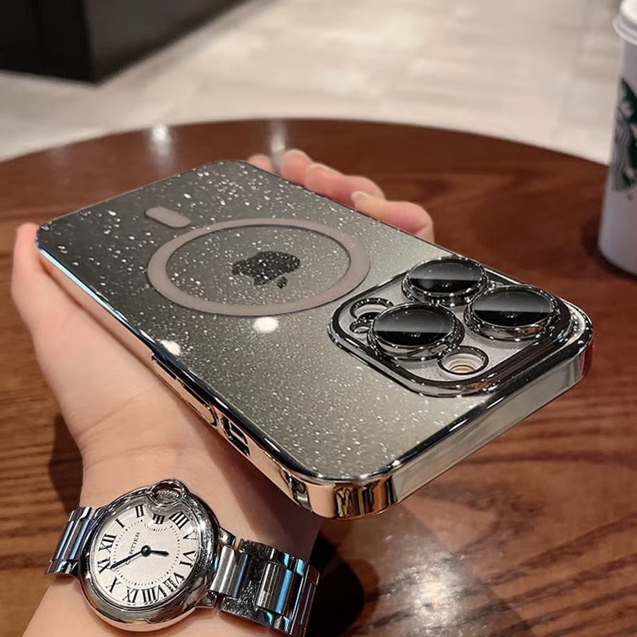 キラキラ iphone17pro/17promax クリアケース magsafe対応ケース カメラ保護 GUESTCASE