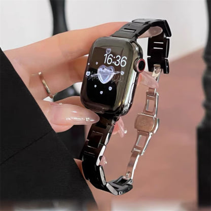 apple watch series 11 バンド ステンレス アップル ウォッチ バンド 女性 人気 guestcase ブラック 38/40/41/42(Series10/11)mm