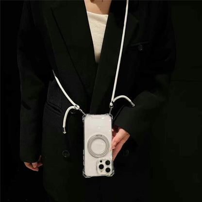 iphone17/16 ショルダーケース ステルスタンド付き magsafeケース 透明 GUESTCASE