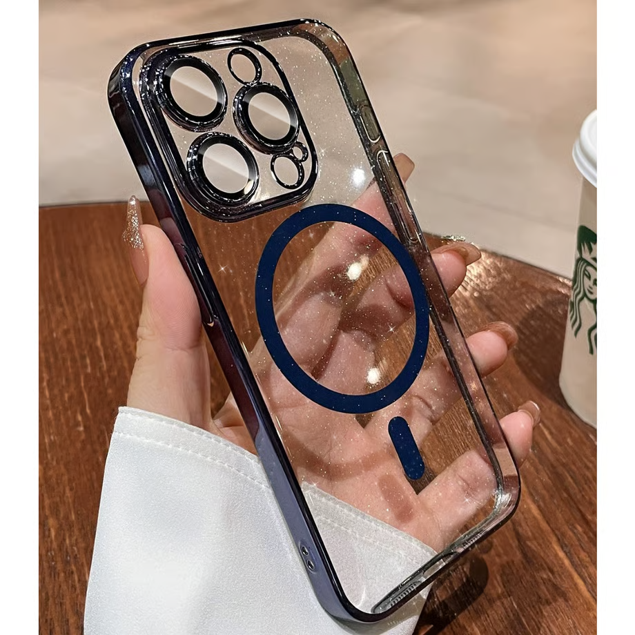 キラキラ iphone17pro/17promax クリアケース magsafe対応ケース カメラ保護 GUESTCASE