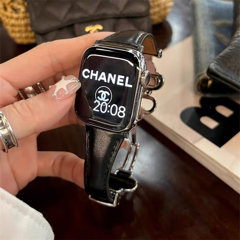 アップル ウォッチ レザー バンド 四葉のクローバー apple watch Series11/SE3対応 バンド かわいい 女性 guestcase