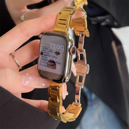 apple watch series 11 バンド ステンレス アップル ウォッチ バンド 女性 人気 guestcase ゴールド 38/40/41/42(Series10/11)mm