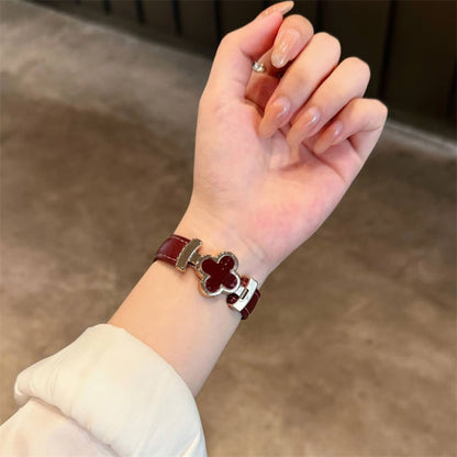 アップル ウォッチ レザー バンド 四葉のクローバー apple watch Series11/SE3対応 バンド かわいい 女性 guestcase