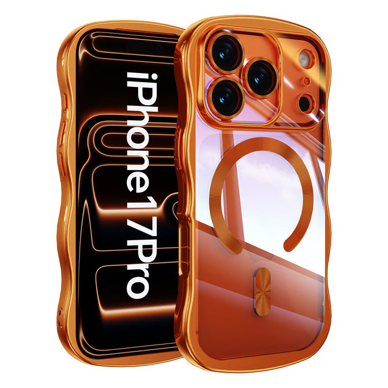 iphone ケース うねうね 透明 iphone17pro マグセーフ 対応 ケース 衝撃に強い