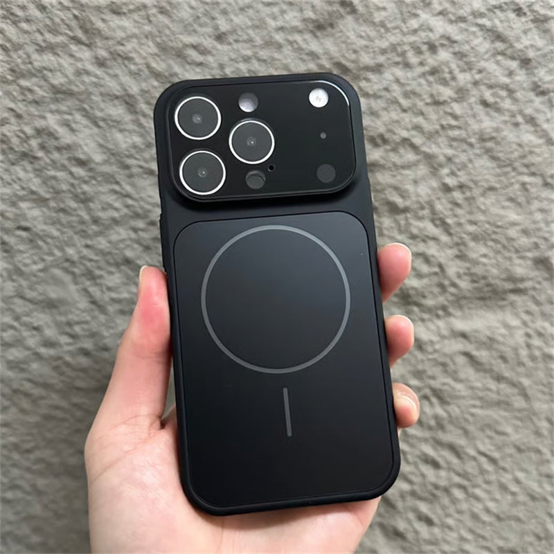 高品質 iphone17/17pro オレンジ に 合う ケース マット・ガラス iphone ケース カメラ 保護 guestcase ブラック iPhone17