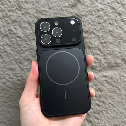 高品質 iphone17/17pro オレンジ に 合う ケース マット・ガラス iphone ケース カメラ 保護 guestcase ブラック iPhone17