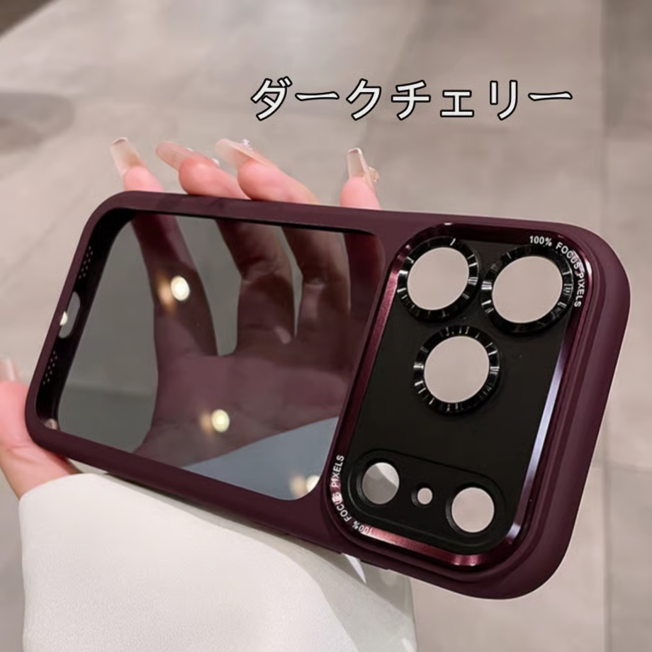 iphone18/18pro クリア ケース iphone17pro ケース カメラ 保護 衝撃 に 強い かわいい guestcase ダークチェリー IPhone18pro