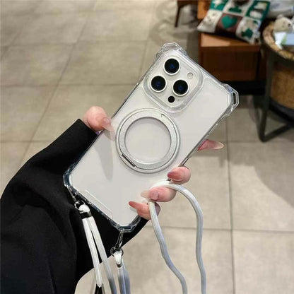 iphone17/16 ショルダーケース ステルスタンド付き magsafeケース 透明 GUESTCASE クリア iPhone16