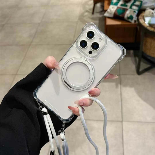 iphone17/16 ショルダーケース ステルスタンド付き magsafeケース 透明 GUESTCASE クリア iPhone16