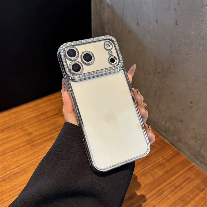 iPhone17/17pro ケース かわいい キラキラ iphoneケース 人気 おしゃれ カメラまで保護 guestcase シルバー iPhone17