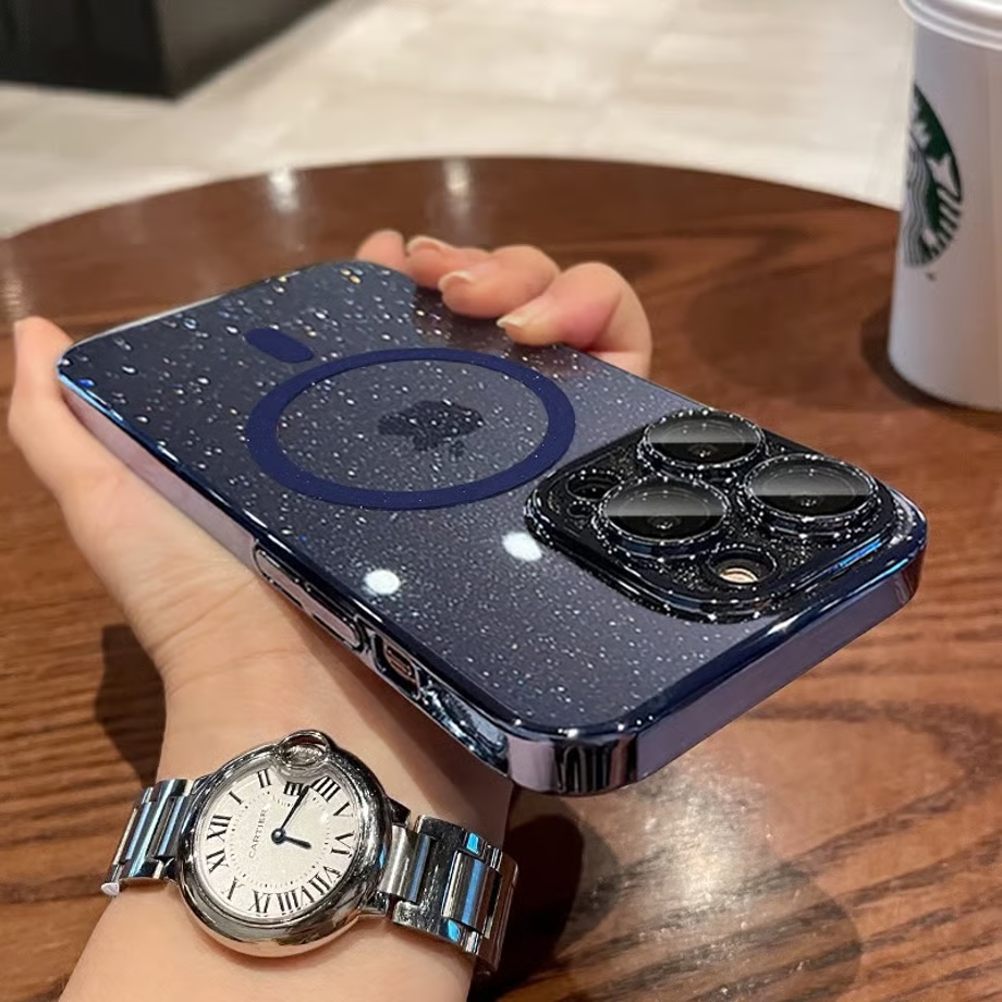 キラキラ iphone17pro/17promax クリアケース magsafe対応ケース カメラ保護 GUESTCASE