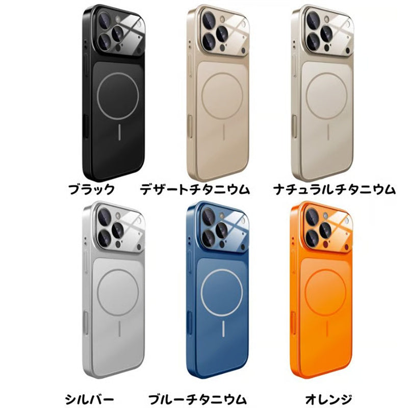 高品質 iphone17/17pro オレンジ に 合う ケース マット・ガラス iphone ケース カメラ 保護 guestcase