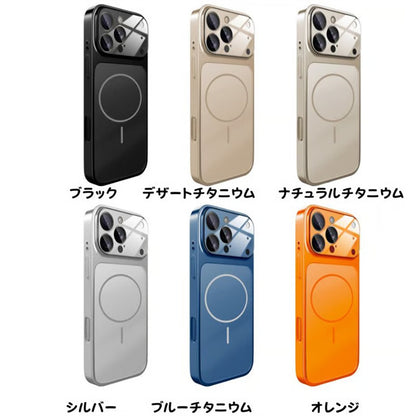 高品質 iphone17/17pro オレンジ に 合う ケース マット・ガラス iphone ケース カメラ 保護 guestcase