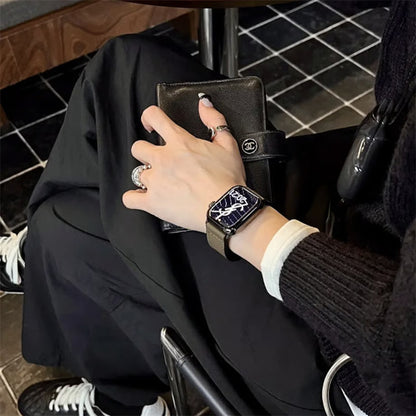 「男女兼用」apple watch series 11 バンド マグネット アップル ウォッチ バンド 革+シリコン